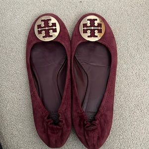 Tory Burch Flats. Raspberry color, like a merger of pink and purple.